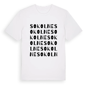 Sokolne ordlek t-shirt – ekologisk bomull t-shirt från Pinshirt