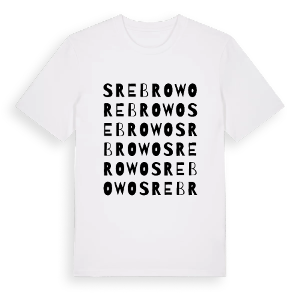 Srebrowo ordlek t-shirt – ekologisk bomull t-shirt från Pinshirt
