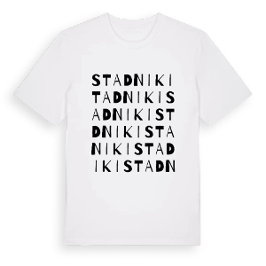 Stadniki ordlek t-shirt – ekologisk bomull t-shirt från Pinshirt