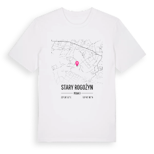Stary Rogożyn karta t-shirt – ekologisk bomull t-shirt från Pinshirt