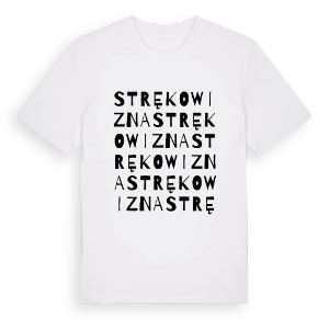 Strękowizna ordlek t-shirt – ekologisk bomull t-shirt från Pinshirt