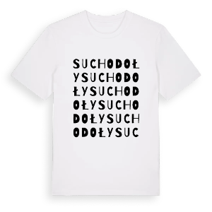 Suchodoły ordlek t-shirt – ekologisk bomull t-shirt från Pinshirt