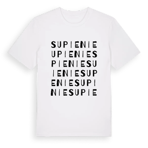 Supienie ordlek t-shirt – ekologisk bomull t-shirt från Pinshirt