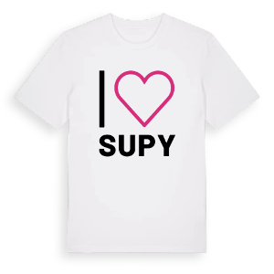 Jag älskar Supy t-shirt stort tryck – ekologisk bomull t-shirt från Pinshirt