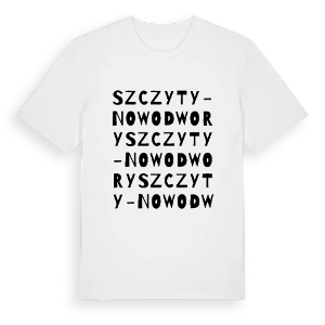 Szczyty-Nowodwory ordlek t-shirt – ekologisk bomull t-shirt från Pinshirt