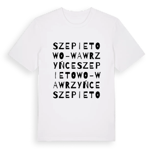 Szepietowo-Wawrzyńce ordlek t-shirt – ekologisk bomull t-shirt från Pinshirt