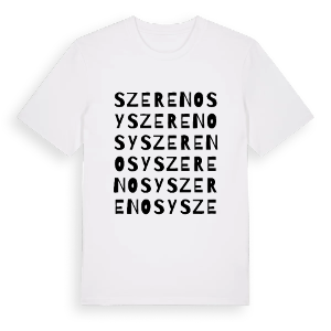 Szerenosy ordlek t-shirt – ekologisk bomull t-shirt från Pinshirt