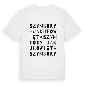Szymbory-Jakubowięta ordlek t-shirt – ekologisk bomull t-shirt från Pinshirt
