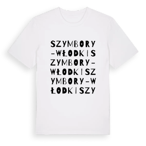 Szymbory-Włodki ordlek t-shirt – ekologisk bomull t-shirt från Pinshirt