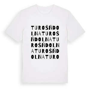Turośń Dolna ordlek t-shirt – ekologisk bomull t-shirt från Pinshirt