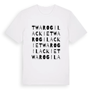 Twarogi Lackie ordlek t-shirt – ekologisk bomull t-shirt från Pinshirt