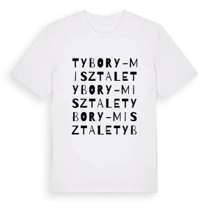 Tybory-Misztale ordlek t-shirt – ekologisk bomull t-shirt från Pinshirt