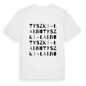 Tyszki-Łabno ordlek t-shirt – ekologisk bomull t-shirt från Pinshirt