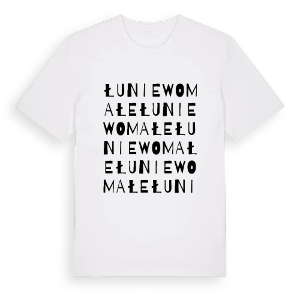 Łuniewo Małe ordlek t-shirt – ekologisk bomull t-shirt från Pinshirt