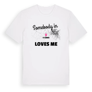 Någon i Uścianki älskar mig t-shirt – ekologisk bomull t-shirt från Pinshirt