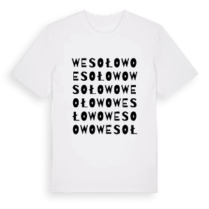 Wesołowo ordlek t-shirt – ekologisk bomull t-shirt från Pinshirt