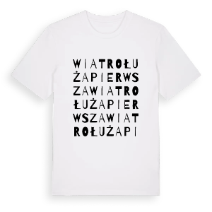 Wiatrołuża Pierwsza ordlek t-shirt – ekologisk bomull t-shirt från Pinshirt