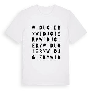 Widugiery ordlek t-shirt – ekologisk bomull t-shirt från Pinshirt