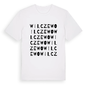 Wilczewo ordlek t-shirt – ekologisk bomull t-shirt från Pinshirt
