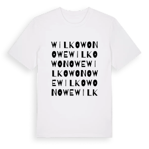 Wilkowo Nowe ordlek t-shirt – ekologisk bomull t-shirt från Pinshirt