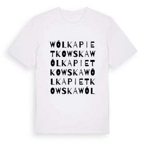 Wólka Pietkowska ordlek t-shirt – ekologisk bomull t-shirt från Pinshirt