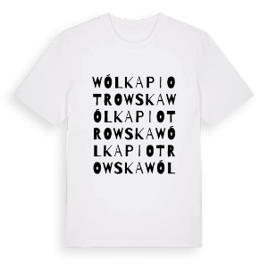 Wólka Piotrowska ordlek t-shirt – ekologisk bomull t-shirt från Pinshirt