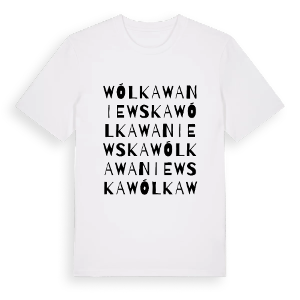 Wólka Waniewska ordlek t-shirt – ekologisk bomull t-shirt från Pinshirt