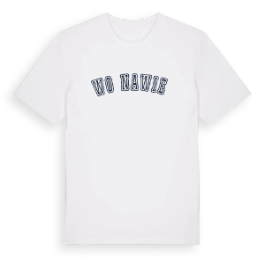 Woźnawieś college t-shirt – ekologisk bomull t-shirt från Pinshirt