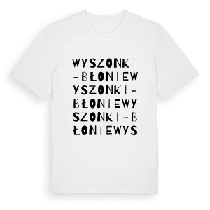Wyszonki-Błonie ordlek t-shirt – ekologisk bomull t-shirt från Pinshirt
