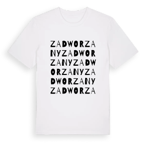 Zadworzany ordlek t-shirt – ekologisk bomull t-shirt från Pinshirt