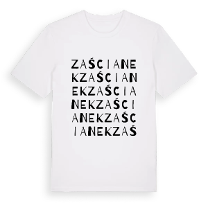 Zaścianek ordlek t-shirt – ekologisk bomull t-shirt från Pinshirt