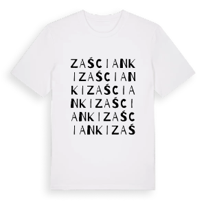 Zaścianki ordlek t-shirt – ekologisk bomull t-shirt från Pinshirt