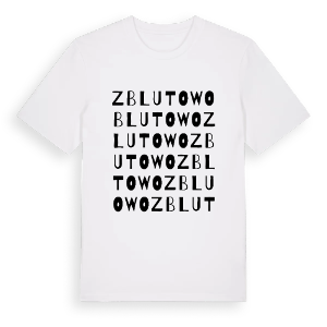 Zblutowo ordlek t-shirt – ekologisk bomull t-shirt från Pinshirt