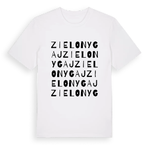 Zielony Gaj ordlek t-shirt – ekologisk bomull t-shirt från Pinshirt