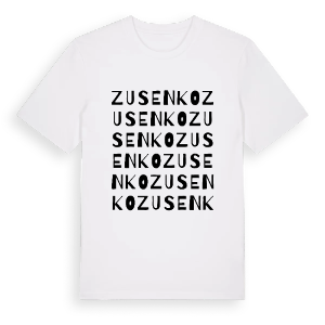 Zusenko ordlek t-shirt – ekologisk bomull t-shirt från Pinshirt