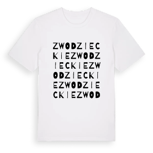 Zwodzieckie ordlek t-shirt – ekologisk bomull t-shirt från Pinshirt