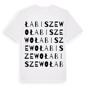 Łabiszewo ordlek t-shirt – ekologisk bomull t-shirt från Pinshirt