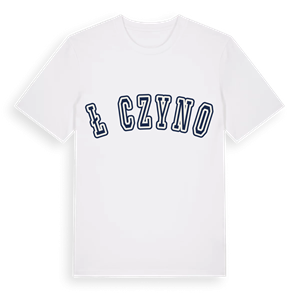 Łączyno college t-shirt – ekologisk bomull t-shirt från Pinshirt