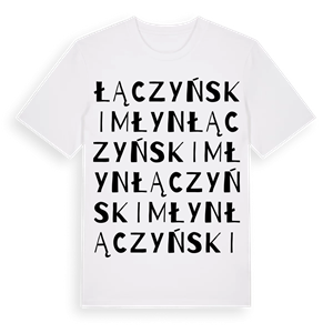 Łączyński Młyn ordlek t-shirt – ekologisk bomull t-shirt från Pinshirt