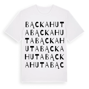 Bącka Huta ordlek t-shirt – ekologisk bomull t-shirt från Pinshirt