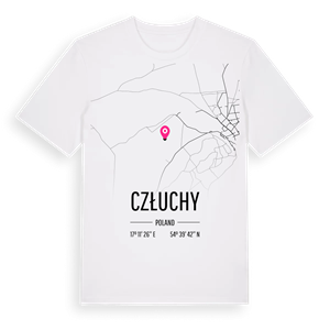 Człuchy karta t-shirt – ekologisk bomull t-shirt från Pinshirt