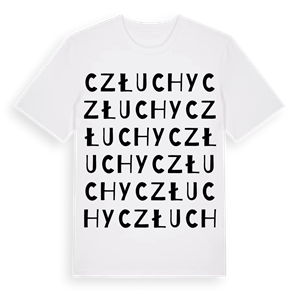 Człuchy ordlek t-shirt – ekologisk bomull t-shirt från Pinshirt