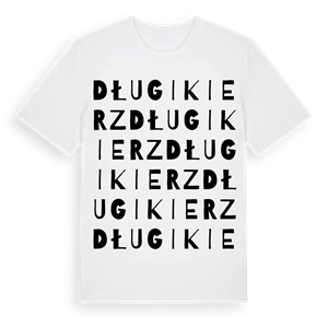 Długi Kierz ordlek t-shirt – ekologisk bomull t-shirt från Pinshirt