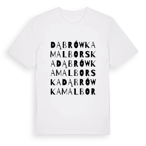 Dąbrówka Malborska ordlek t-shirt – ekologisk bomull t-shirt från Pinshirt