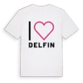 Jag älskar Delfin t-shirt stort tryck