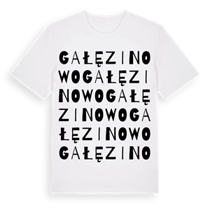 Gałęzinowo ordlek t-shirt – ekologisk bomull t-shirt från Pinshirt