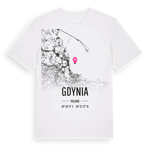 Gdynia karta t-shirt – ekologisk bomull t-shirt från Pinshirt