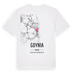 Gdynia karta t-shirt – ekologisk bomull t-shirt från Pinshirt