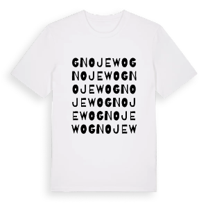 Gnojewo ordlek t-shirt – ekologisk bomull t-shirt från PinShirt