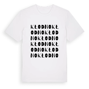 Kłodno ordlek t-shirt – ekologisk bomull t-shirt från Pinshirt